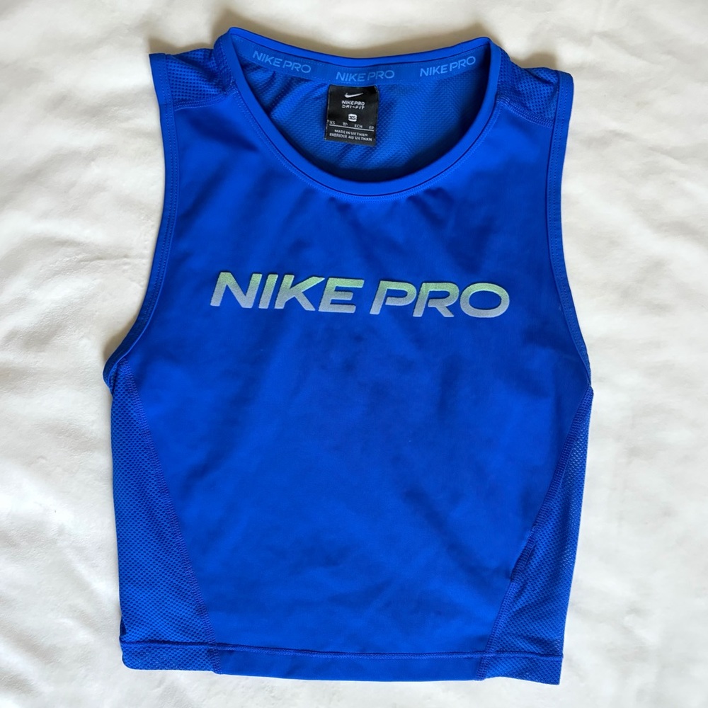 Nike Pro Vibrant Blue Athletic Top